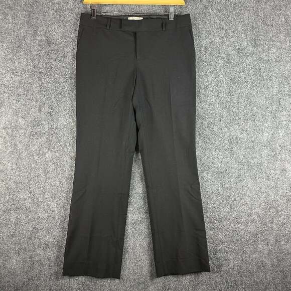 Banana Republic Pants Womens 8 Martin Fit Black Wool Stretch Lined Pockets - Picture 1 of 7